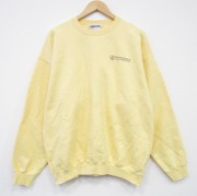 XL★古着 ヘインズ 長袖 スウェット メンズ 00年代 00s フリーメイソン クルーネック 黄【spe】 26jun18