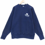 XL★古着 キャンバー 長袖 スウェット メンズ 90年代 90s PATCO 大きいサイズ クルーネック USA製 紺【spe】 26mar07