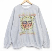 XL★古着 長袖 ロック バンド スウェット メンズ サブライム 大きいサイズ クルーネック グレー 霜降り【spe】 26mar21