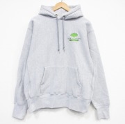 XL★古着 キャンバー 長袖 スウェット パーカー メンズ 90年代 90s MAHONEY リバースタイプ 大きいサイズ USA製 薄グレー 霜降り【spe】 26mar21