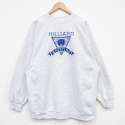 XL★古着 長袖 スウェット メンズ 90年代 90s レスリング リバースタイプ 大きいサイズ クルーネック USA製 薄グレー 霜降り【spe】 26apr01