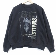 XL★古着 長袖 ヒップ ホップ ラップ スウェット メンズ ノトーリアスBIG 大きいサイズ クルーネック 黒【spe】 26apr04