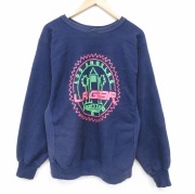 XL★古着 ヘインズ 長袖 スウェット メンズ 00年代 00s LAギア クルーネック USA製 紺【spe】 26apr06