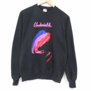 M★古着 長袖 ジャージーズ スウェット メンズ 80年代 80s Undeniable ラグラン クルーネック USA製 黒【spe】 26apr06