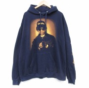 XL★古着 長袖 ヒップ ホップ ラップ スウェット パーカー メンズ イージーE 大きいサイズ 紺【spe】 26apr17