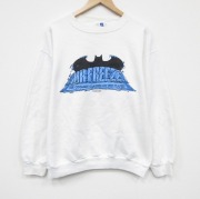 L★古着 長袖 スウェット メンズ 90年代 90s DCコミックス シックスフラッグス ミスターフリーズ クルーネック USA製 白【spe】 26apr22