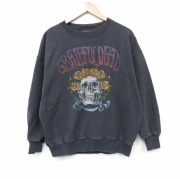 XL★古着 アメリカンイーグル 長袖 ロック バンド スウェット メンズ グレイトフルデッド クルーネック 濃グレー【spe】 26may01