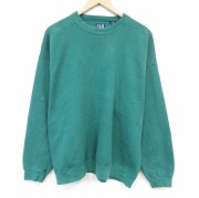 XL★古着 ギャップ GAP 長袖 スウェット メンズ90年代 90s 無地 クルーネック USA製 グリーン【spe】 26jun29