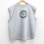 XL★古着 ハーレーダビッドソン Harley Davidson ノースリーブ スウェット メンズ 00年代 00s バイク フォートワース 大きいサイズ クルーネック USA製 グレー 霜降り 【spe】 25aug13 中古 スエット トレーナー トップス