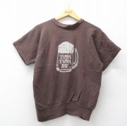 L★古着 半袖 スウェット メンズ 70年代 70s TIPPA TAPPA DAY ラグラン コットン クルーネック 茶【spe】 26feb07