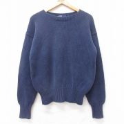 L★古着 ラルフローレン Ralph Lauren 長袖 ブランド セーター メンズ 90年代 90s ボートネック 紺 ネイビー 【spe】 25sep09 中古 ニット トップス