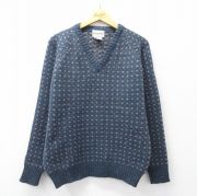 L★古着 マックレガー 長袖 セーター メンズ 90年代 90s ラグラン ウール Vネック USA製 グレー系他 【spe】 25oct11 中古 ニット トップス