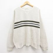 XL★古着 エディーバウアー 長袖 セーター メンズ 00年代 00s 大きいサイズ コットン クルーネック 生成り 【spe】 25oct28 中古 ニット トップス