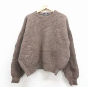 XL★古着 ウィリスアンドガイガー 長袖 セーター メンズ 無地 ウール クルーネック オーストラリア製 濃ベージュ 霜降り【spe】 25dec02