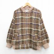 L★古着 長袖 ウール ジャケット メンズ 90年代 90s アイルランド製 茶他 チェック【spe】26feb03