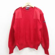 XL★古着 ラルフローレン 長袖 ブランド コマンド セーター メンズ 90年代 90s ヒジ当て クルーネック 赤【spe】 26apr11