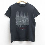 S★古着 半袖 Tシャツ メンズ アニメ ナルト疾風伝 暁 コットン クルーネック 黒 ブラック 【spe】 25aug28 中古