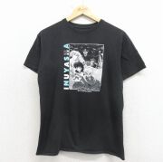 M★古着 半袖 Tシャツ メンズ アニメ 犬夜叉 コットン クルーネック 黒【spe】 26mar14