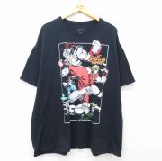 XL★古着 半袖 Tシャツ メンズ ゲーム ストリートファイター 大きいサイズ コットン クルーネック 黒【spe】 26mar18
