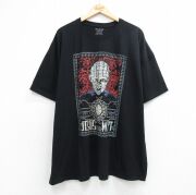 XL★古着 半袖 Tシャツ メンズ 映画 ヘルレイザー 大きいサイズ クルーネック ブラック【spe】 26may25