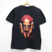 L★古着 半袖 Tシャツ メンズ NBA シカゴブルズ デニスロッドマン クルーネック ブラック【spe】 26jun11