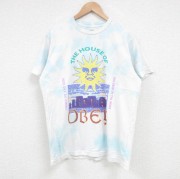 AHNG Tシャツ 古着 白 オベイ OBEY 89年 ピンナップガール 当時物 古着 00年代 オベイ OBEY 半袖 プリントTシャツ メンズM