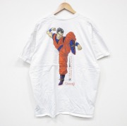 XL★古着 半袖 Tシャツ メンズ アニメ ドラゴンボール超 孫悟飯 大きいサイズ コットン クルーネック 白 ホワイト 【spe】 25sep01 中古