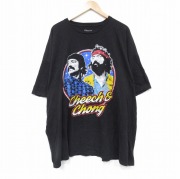 XL★古着 半袖 Tシャツ メンズ チーチアンドチョン 大きいサイズ コットン クルーネック 黒 ブラック 【spe】 25sep20 中古