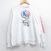 L★古着 長袖 ビンテージ Tシャツ メンズ 90年代 90s ウィンタースポーツ オリンピック ANCHORAGE クルーネック USA製 白 ホワイト 【spe】 25aug30 中古