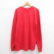 L★古着 エルエルビーン LLBEAN 長袖 ビンテージ Tシャツ メンズ 80年代 80s 無地 赤 レッド 【spe】 25sep26 中古
