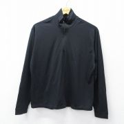L★古着 パタゴニア patagonia 長袖 ハーフジップ トップス メンズ 90年代 90s キャプリーン 無地 USA製 黒 ブラック 【spe】 25oct06 中古