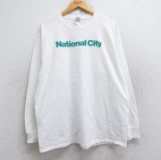 L★古着 フルーツオブザルーム 長袖 ビンテージ Tシャツ メンズ 00年代 00s ナショナルシティ JDRF コットン クルーネック 白 ホワイト 【spe】 25oct04 中古
