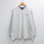 XL★古着 ラルフローレン チャップス 長袖 ブランド Tシャツ メンズ 90年代 90s ワンポイントロゴ 大きいサイズ コットン クルーネック 白他【spe】 26feb20