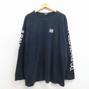 XL★古着 ラルフローレン ポロジーンズ 長袖 ブランド Tシャツ メンズ 大きいサイズ コットン クルーネック 黒【spe】 26apr06