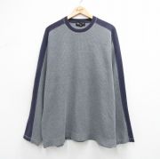 XL★古着 エディーバウアー 長袖 ビンテージ Tシャツ メンズ 00年代 00s 無地 大きいサイズ コットン クルーネック グレー他【spe】 26apr21