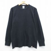 L★古着 カーハート 長袖 ビンテージ サーマル Tシャツ メンズ 90年代 90s 無地 コットン クルーネック USA製 ブラック【spe】 26may13