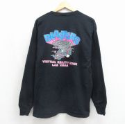 XL★古着 フルーツオブザルーム 長袖 ビンテージ Tシャツ メンズ 00年代 00s トルネード クルーネック ブラック【spe】 26jun15