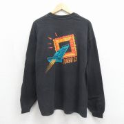 ヘインズ 90s 長袖Tシャツ TUABOGX ブラック メンズXL相当 | 古着