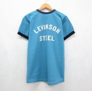 L★古着 半袖 ビンテージ Tシャツ メンズ 70年代 70s STEEL クルーネック ライトブルー【spe】 26jun22