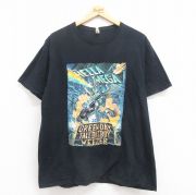 XL★古着 フルーツオブザルーム 半袖 ロック バンド Tシャツ メンズ ザヘラメガツアー グリーンデイ フォールアウトボーイ ウィーザー コットン クルーネック 黒 ブラック 【spe】 25aug04 中古