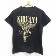 M★古着 半袖 ロック バンド Tシャツ メンズ nニルバーナ ニルヴァーナ インユーテロ 黒 ブラック 【spe】 25aug06 中古