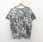 L★古着 半袖 ロック バンド Tシャツ メンズ ミスフィッツ 全面プリント コットン クルーネック 白他 ホワイト 【spe】 25aug27 中古