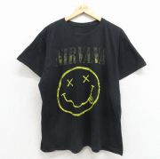 XL★古着 半袖 ロック バンド Tシャツ メンズ ニルバーナ ニルヴァーナ 黒【spe】 26mar13