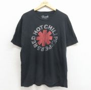 XL★古着 半袖 ロック バンド Tシャツ メンズ レッドホットチリペッパーズ レッチリ コットン クルーネック 黒【spe】 26mar13