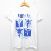 S★古着 半袖 ロック バンド Tシャツ メンズ ニルバーナ ニルヴァーナ インユーテロ コットン クルーネック 白【spe】 26mar25