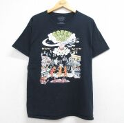 L★古着 半袖 ロック バンド Tシャツ メンズ グリーンデイ コットン クルーネック ブラック【spe】 26jun04