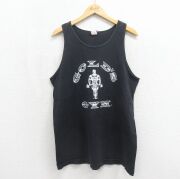 L★古着 ビンテージ タンクトップ メンズ 90年代 90s ゴールドジム コットン USA製 ブラック【spe】 26may26