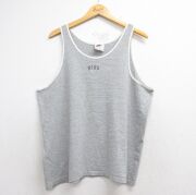 XL★古着 ナイキ NIKE ビンテージ タンクトップ メンズ 90年代 90s ワンポイントロゴ クルーネック USA製 グレー 霜降り【spe】 26jun10