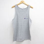 M★古着 チャンピオン Champion ビンテージ タンクトップ メンズ 80年代 80s ワンポイントロゴ ハチハチワンツー クルーネック USA製 グレー 霜降り【spe】 26jun12