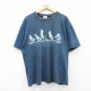 XL★古着 半袖 ビンテージ Tシャツ メンズ 00年代 00s ペンギン コットン クルーネック オーストラリア製　紺他 ネイビー 【spe】 25jul18 中古